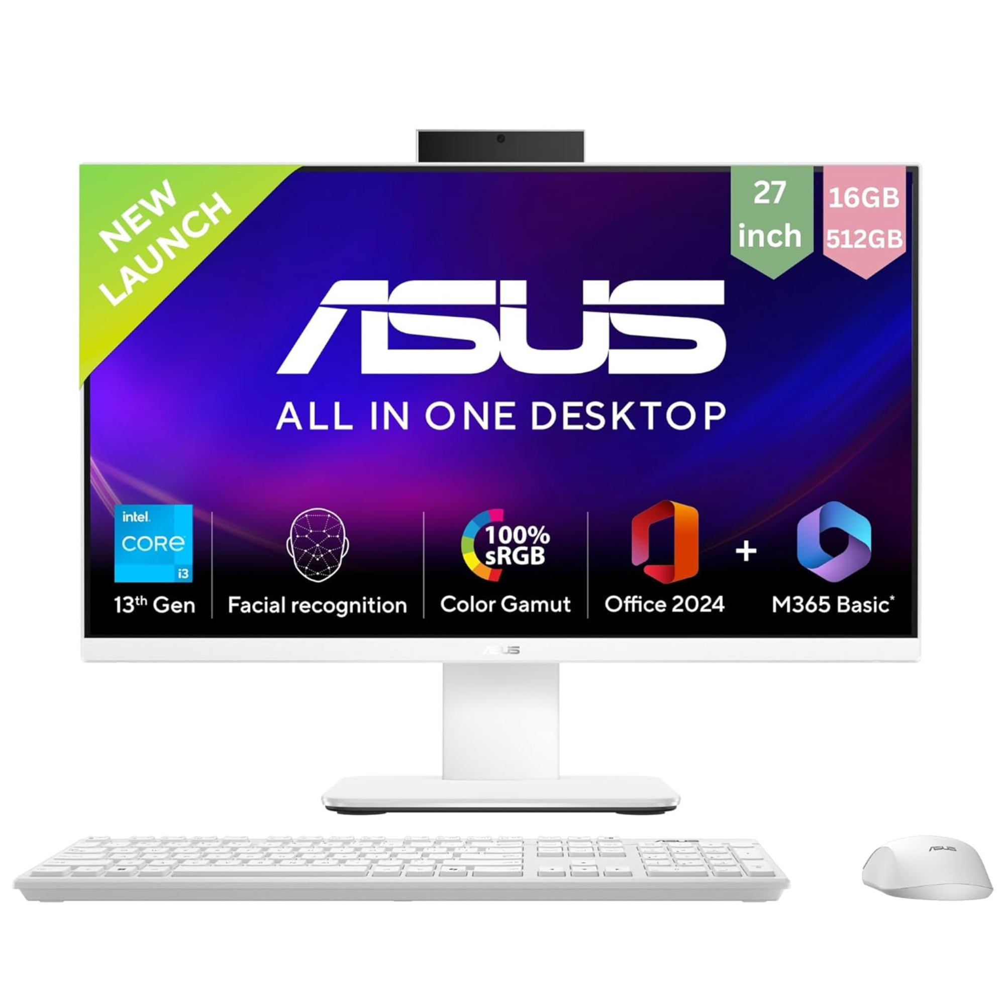 ASUS AiO V470,13th Gen Intel Core i3-1315U, 27" FH...